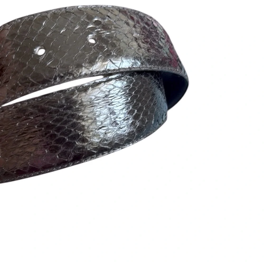Black Genuine Snakeskin Belt Size Small